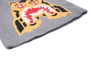 A BATHING APE アベイシングエイプ イタチザメ ビーニー タイガーシャークビーニー グレー/オレンジ 美品 中古 4c075107 