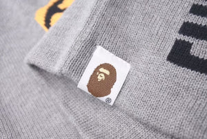 A BATHING APE アベイシングエイプ イタチザメ ビーニー タイガーシャークビーニー グレー/オレンジ 美品 中古 4c075107 