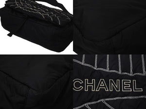 極美品 CHANEL シャネル スポーツライン ココマーク ロゴ刺繍 ナイロン ショルダーバッグ メッセンジャーバッグ A32807 10番台 中古 4c075112