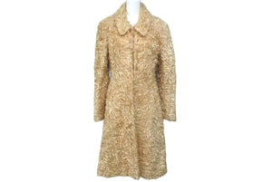 極美品 CHANEL シャネル 00A シャギー コート ベージュ ナイロン ウール シルク P16477V08061 アウター サイズ34 中古 4c075113