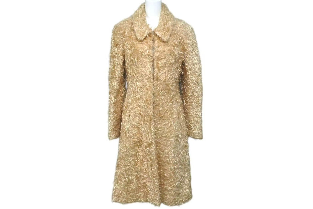 極美品 CHANEL シャネル 00A シャギー コート ベージュ ナイロン ウール シルク P16477V08061 アウター サイズ34 中古 4c075113