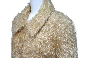 極美品 CHANEL シャネル 00A シャギー コート ベージュ ナイロン ウール シルク P16477V08061 アウター サイズ34 中古 4c075113