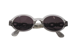 FENDI フェンディ サングラス SL7517 クリアシルバー ブランドロゴ プラスチック イタリア製 美品 中古 4c075117 