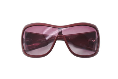 Christian Dior ラップアラウンドシールドサングラス レッド シルバー 1 ATWAD 115 ユニセックス 美品 中古 4c075118