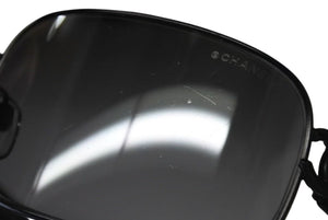 CHANEL シャネル サングラス 4087 c.101/88 サイズ59□17 130 ココマーク スクエア イタリア製 ブラック 美品 中古 4c075119
