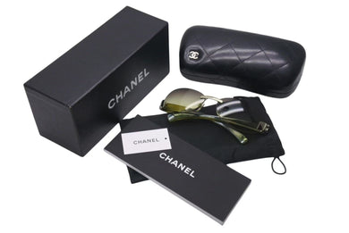 CHANEL シャネル リムレスサングラス 4037 c.169/6D サイズ59□15 125 ココマーク クリアグリーン 良品 中古 4c075120