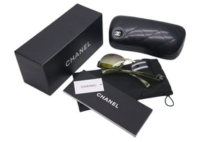 CHANEL シャネル リムレスサングラス 4037 c.169/6D サイズ59□15 125 ココマーク クリアグリーン 良品 中古 4c075120