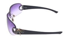 画像をギャラリービューアに読み込む, GUCCI グッチ スモークグラデーション サングラス GG2748 パープル クリアブラック ラインストーン 4c075122 