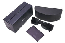 Load image into Gallery viewer, 極美品 PRADA プラダ サングラス SPR11H 7JS-1A1 サイズ57□14 135 ロゴ金具 スクエア ブラック グレー 中古 4c075126