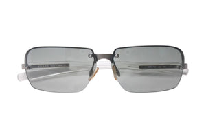 極美品 PRADA プラダ サングラス SPR 71C 2AC-7N1 クリア シルバー プラスチック メタル ロゴ グラデーション 中古 4c075127
