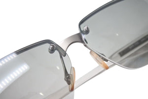 極美品 PRADA プラダ サングラス SPR 71C 2AC-7N1 クリア シルバー プラスチック メタル ロゴ グラデーション 中古 4c075127