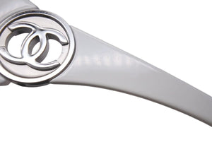 CHANEL シャネル サングラス アイウェア 6023 C.935/11 サイズ65□17 115 ココマーク ホワイト イタリア製 美品 中古 4c075130
