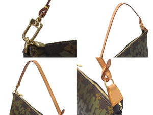 LOUIS VUITTON ルイヴィトン ポシェットアクセソワールモノグラムグラフィティ M92191 ハンドバッグ カーキ 美品 中古 4c075132