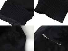 Load image into Gallery viewer, 極美品 CHROME HEARTS クロムハーツ ナイロンジャケット サイズM クロスパッチ ブラック レザー 裏起毛 中古 4c075136