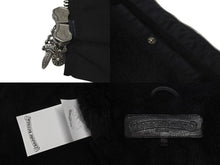 Load image into Gallery viewer, 極美品 CHROME HEARTS クロムハーツ ナイロンジャケット サイズM クロスパッチ ブラック レザー 裏起毛 中古 4c075136