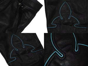 CHROME HEARTS クロムハーツ BSフレア セントパース限定 レザーパンツ クロスボール サイズ34 レザー シルバー925 美品 中古 4c075137