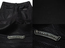 Load image into Gallery viewer, CHROME HEARTS クロムハーツ BSフレア セントパース限定 レザーパンツ クロスボール サイズ34 レザー シルバー925 美品 中古 4c075137