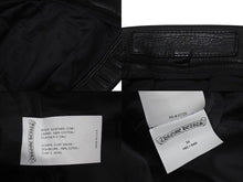 Load image into Gallery viewer, CHROME HEARTS クロムハーツ BSフレア セントパース限定 レザーパンツ クロスボール サイズ34 レザー シルバー925 美品 中古 4c075137