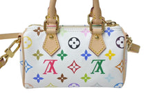 Load image into Gallery viewer, 新品未使用 LOUIS VUITTON ルイヴィトン ナノスピーディ 村上隆 マルチカラー ハンドバッグ 2WAYバッグ M13391 PVC レザー 中古 4c075144