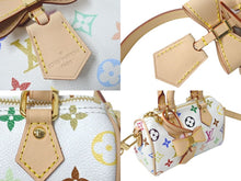 Load image into Gallery viewer, 新品未使用 LOUIS VUITTON ルイヴィトン ナノスピーディ 村上隆 マルチカラー ハンドバッグ 2WAYバッグ M13391 PVC レザー 中古 4c075144