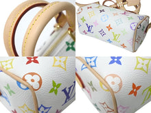 Load image into Gallery viewer, 新品未使用 LOUIS VUITTON ルイヴィトン ナノスピーディ 村上隆 マルチカラー ハンドバッグ 2WAYバッグ M13391 PVC レザー 中古 4c075144
