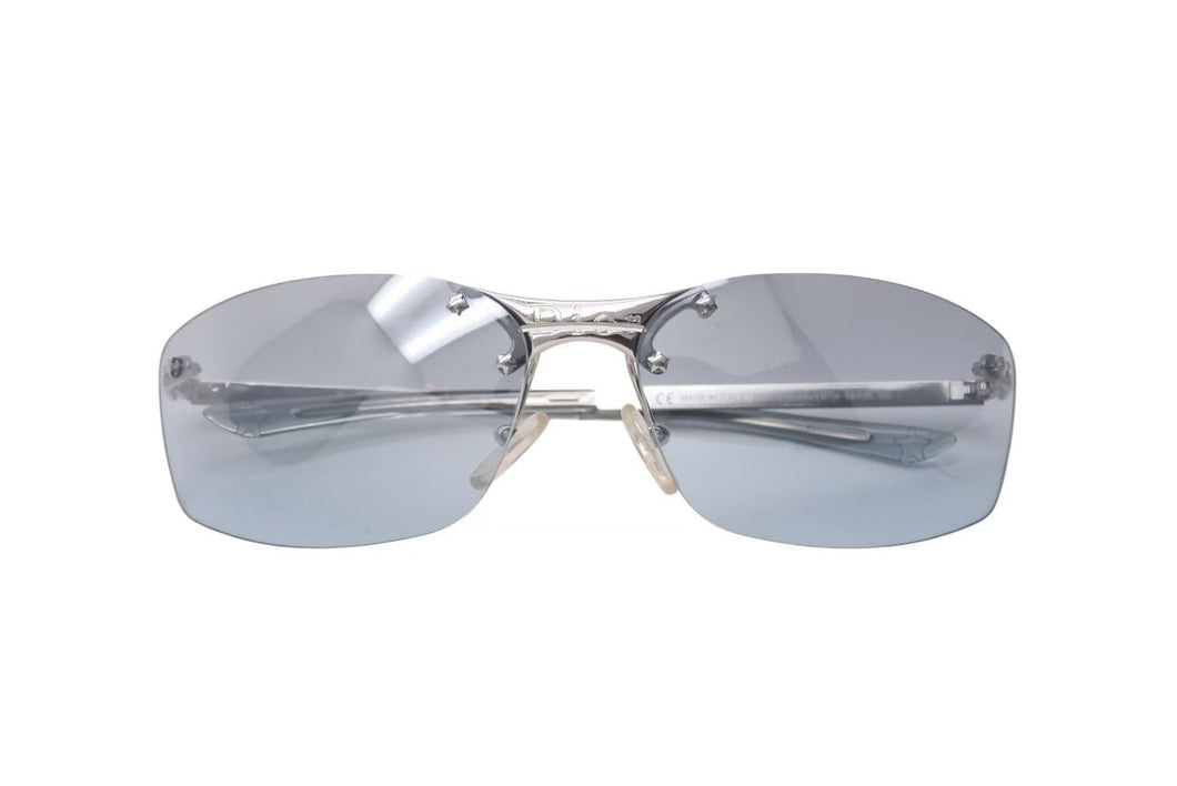 極美品 Christian Dior クリスチャンディオール DIOR POP/N サングラス YB714 サイズ65□15 120 シルバー 中古 4c075145