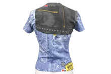 Load image into Gallery viewer, Christian Dior クリスチャンディオール 半袖Tシャツ 1A12055021 サイズ38 デニム総柄プリント ガリアーノ期 良品 中古 4c075147