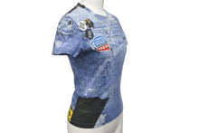 Load image into Gallery viewer, Christian Dior クリスチャンディオール 半袖Tシャツ 1A12055021 サイズ38 デニム総柄プリント ガリアーノ期 良品 中古 4c075147