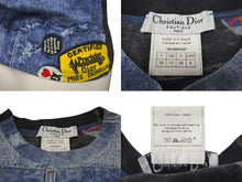 Load image into Gallery viewer, Christian Dior クリスチャンディオール 半袖Tシャツ 1A12055021 サイズ38 デニム総柄プリント ガリアーノ期 良品 中古 4c075147