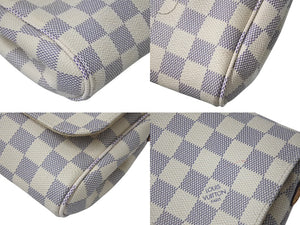 LOUIS VUITTON ルイヴィトン ショルダーバッグ N41277 フェイボリットPM ダミエ アズール ホワイト ゴールド金具 美品 中古 4c075152