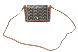 GOYARD ゴヤール プリュメ ポーチウォレット ショルダーバッグ PLUMETPMLTY01CL03P PVC レザー シルバー金具 美品 中古 4c075153