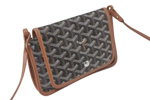GOYARD ゴヤール プリュメ ポーチウォレット ショルダーバッグ PLUMETPMLTY01CL03P PVC レザー シルバー金具 美品 中古 4c075153