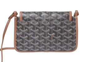 GOYARD ゴヤール プリュメ ポーチウォレット ショルダーバッグ PLUMETPMLTY01CL03P PVC レザー シルバー金具 美品 中古 4c075153