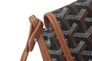 GOYARD ゴヤール プリュメ ポーチウォレット ショルダーバッグ PLUMETPMLTY01CL03P PVC レザー シルバー金具 美品 中古 4c075153