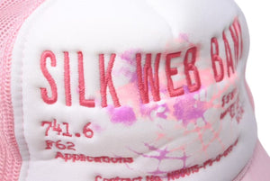 極美品 Sp5der スパイダー SilkWebBankTrucker シルク ウェブ トラッカー キャップ 帽子 FW24 8E96854A コットン 中古 4c075159