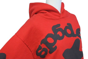 新品未使用 SP5DER スパイダー Beluga Hoodie ベルーガ フーディー パーカー 3D2987F4 サイズS プリント レッド 中古 4c075162