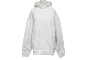 新品未使用 DENIM TEARS デニムティアーズ MONO ALL OVER WREATH パーカー 95B700A0 サイズL 24SS ホワイト 総柄 中古 4c075166