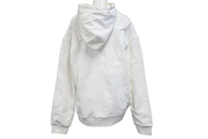 新品未使用 DENIM TEARS デニムティアーズ MONO ALL OVER WREATH パーカー 95B700A0 サイズL 24SS ホワイト 総柄 中古 4c075166