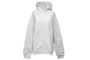 新品未使用 DENIM TEARS デニムティアーズ MONO ALL OVER WREATH パーカー 95B700A0 サイズXL 24SS ホワイト 総柄 中古 4c075167