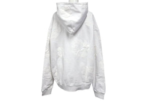 新品未使用 DENIM TEARS デニムティアーズ MONO ALL OVER WREATH パーカー 95B700A0 サイズXL 24SS ホワイト 総柄 中古 4c075167