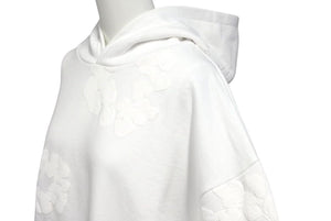 新品未使用 DENIM TEARS デニムティアーズ MONO ALL OVER WREATH パーカー 95B700A0 サイズXL 24SS ホワイト 総柄 中古 4c075167