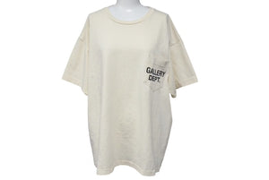 未使用 GALLERY DEPT ギャラリーデプト CLASSIC Logo クラシックロゴ 半袖Tシャツ USA製 コットン アイボリー サイズM 中古 4c075173 