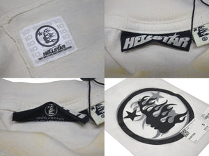 未使用 HELLSTAR ヘルスター 24SS WAR READY 半袖Ｔシャツ ベージュ プリント ウォーレディ トップス サイズS 中古 4c075176 