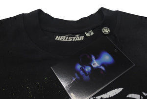 新品未使用 HELLSTAR ヘルスター 24FW ソーン プリント 半袖Ｔシャツ ブラック パッチ トゥ パラダイス トップス サイズS 中古 4c075177