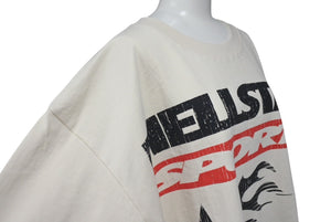 新品未使用 HELLSTAR ヘルスター スポーツ ファミリー プリント 半袖Ｔシャツ アイボリー トップス サイズXL 中古 4c075178