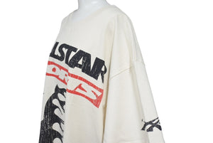新品未使用 HELLSTAR ヘルスター スポーツ ファミリー プリント 半袖Ｔシャツ アイボリー トップス サイズXL 中古 4c075178