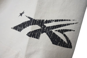新品未使用 HELLSTAR ヘルスター スポーツ ファミリー プリント 半袖Ｔシャツ アイボリー トップス サイズXL 中古 4c075178