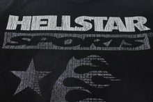 画像をギャラリービューアに読み込む, 未使用 HELLSTAR ヘルスター 24FW スポーツファミリーグリッター半袖Ｔシャツ ブラック トップス サイズL 中古 4c075181 