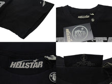画像をギャラリービューアに読み込む, 未使用 HELLSTAR ヘルスター 24FW スポーツファミリーグリッター半袖Ｔシャツ ブラック トップス サイズL 中古 4c075181 
