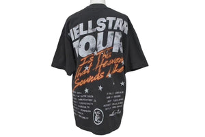 未使用 HELLSTAR ヘルスター パストゥパラダイス プリント半袖Ｔシャツ ブラック コットン トップス サイズS 中古 4c075182 